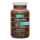 Curcuma-Extrakt - 1000mg pro Tagesdosis - 90 Kapseln - 95% Curcumin = 950mg - Hochdosierte Kurkuma Kapseln mit Curcuminoide & Piperin - Vegan - Ohne Magnesiumstearat