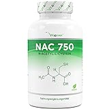 NAC - N-Acetyl L-Cystein 180 Kapseln mit je 750 mg - 6 Monatsvorrat - Laborgeprüft (Wirkstoffgehalt & Reinheit) - Vegan - Hochdosiert - Premium Qualität