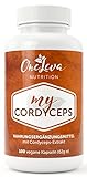 My Cordyceps | 100 Kapseln | 500 mg Cordyceps Extrakt 10:1 hochdosiert | Vitalpilz Raupenpilz Cordyceps Sinensis Pulver