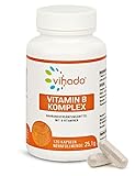 Vihado Vitamin-B Komplex hochdosiert, B1-B3-B6-B9-B12, 120 Kapseln, 1er Pack (1 x 25,2g)