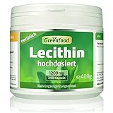 Lecithin, 1200 mg, 240 Kapseln, hochdosiert - OHNE künstliche Zusätze. Ohne Gentechnik. Softgel-Kapseln.