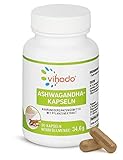 Vihado Ashwagandha Kapseln – vegane Kapseln mit Ashwagandha Extrakt – hochdosiert mit 250 mg Wurzelextrakt / Kapsel – Nahrungsergänzungsmittel für innere Balance – 90 Kapseln