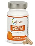 Vihado Vitamin C Komplex – Immun Boost Kapseln mit Bioflavonoiden – enthält natürliches Vitamin C aus Acerola – Immunsystem Kur zur Nahrungsergänzung – 30 Kapseln
