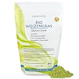 Amlawell Bio Weizengras Pulver - Vegan - Superfood - mit Vitalstoffen - aus deutscher Herstellung - in 500 g Packung erhältlich - DE-ÖKO-042