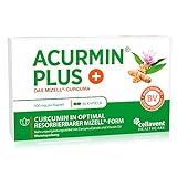 Mizell Kurkuma Kapseln – 185-fach bioverfügbar mit Vitamin D3 – Acurmin PLUS – Das Original in pharmazeutischer Qualität – 60 Stück