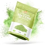 BIO Green Tea Pulver 100g. Zum Kochen und Backen. Originaler japanischer Matcha. Grüner Tee aus Japan, Vegan, Gluten & Gentechnik frei. NaturaleBio. Natürliches Bio-Produkt.